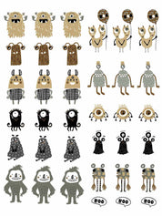 Monsters Beige -  Fabric Frenzy
