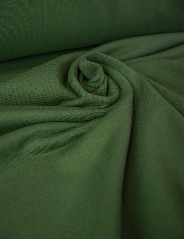 Moss Green | 100% Katoen French Terry | 180cm breed