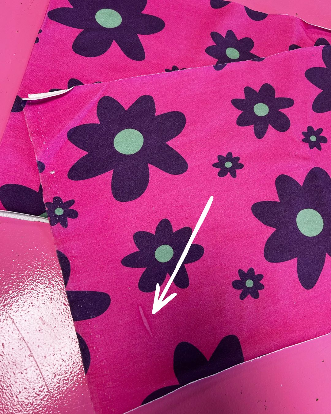 30cm Color Clah Pink Punch French Terry | Rebel Rescue