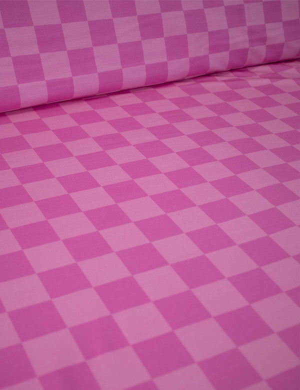 Pink Punch Check | French Terry | 170 cm breed
