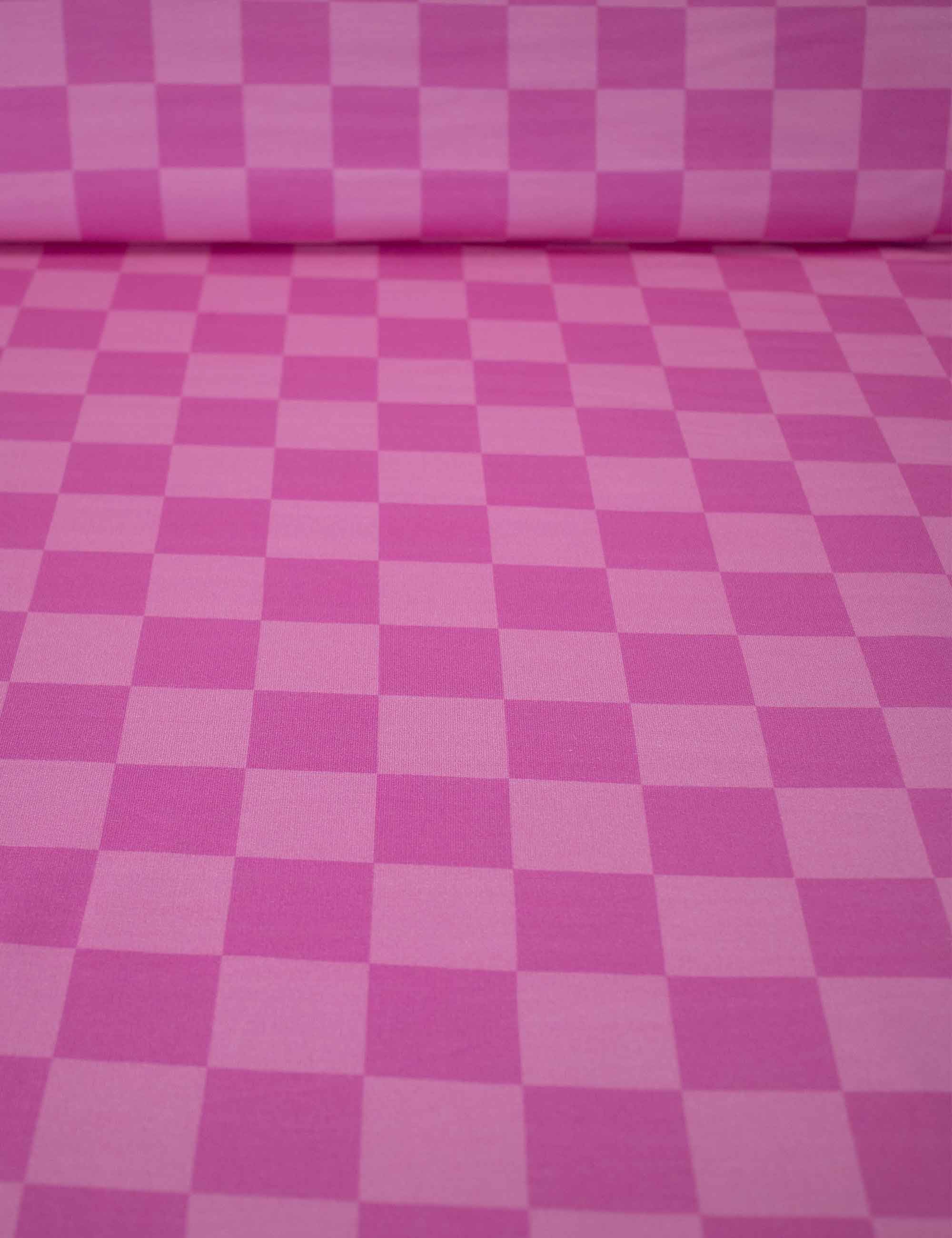 Pink Punch Check | French Terry | 170 cm breed