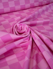Pink Punch Check | French Terry | 170 cm breed