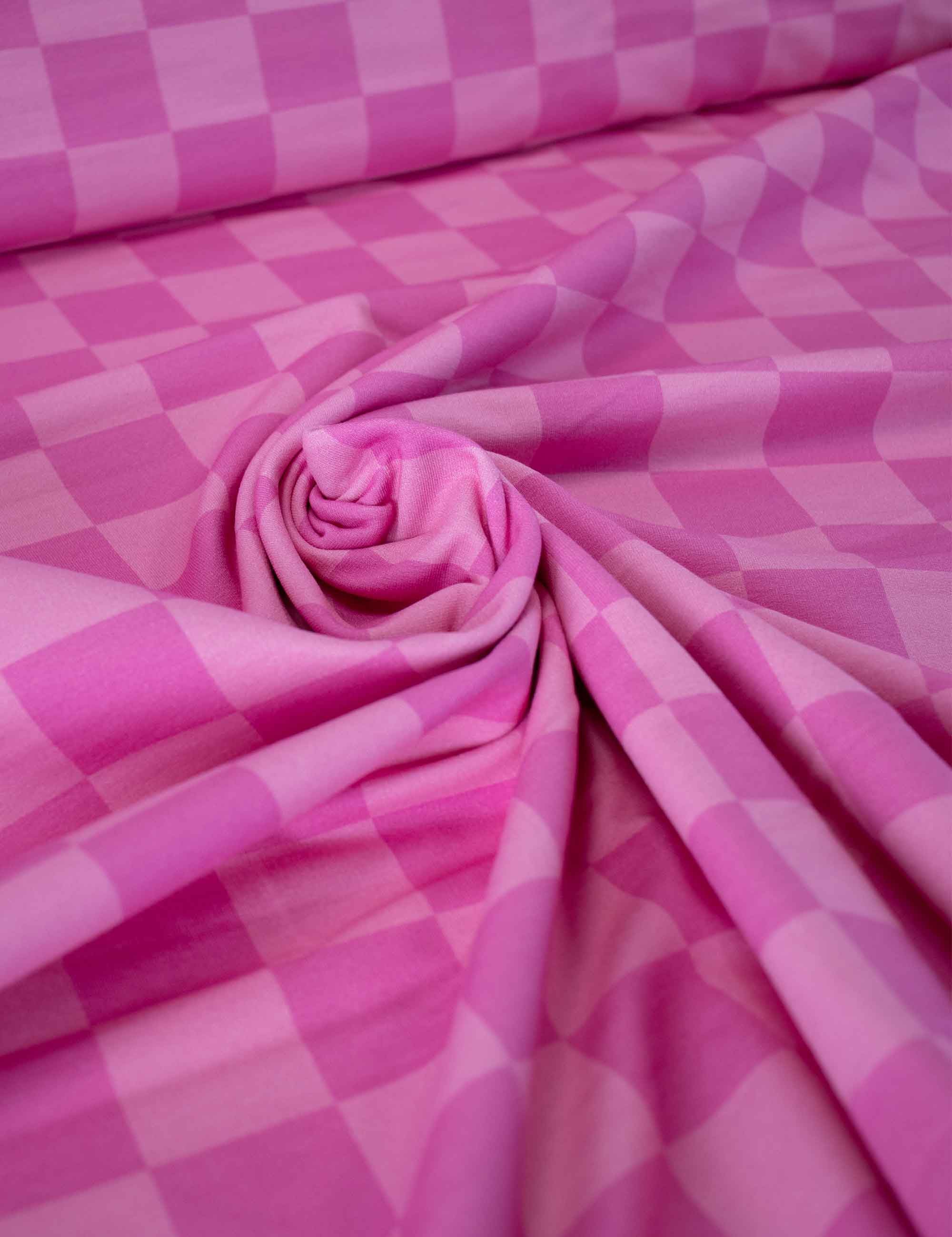 Pink Punch Check | French Terry | 170 cm breed