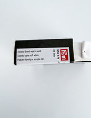 Prym zacht bandelastiek 25 mm · wit