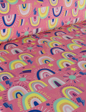 Rainbow Rush Coral Crush | French Terry | 170 cm breed