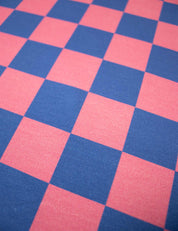 Rhino Blue & Berry Bold Check | French Terry | 170 cm breed