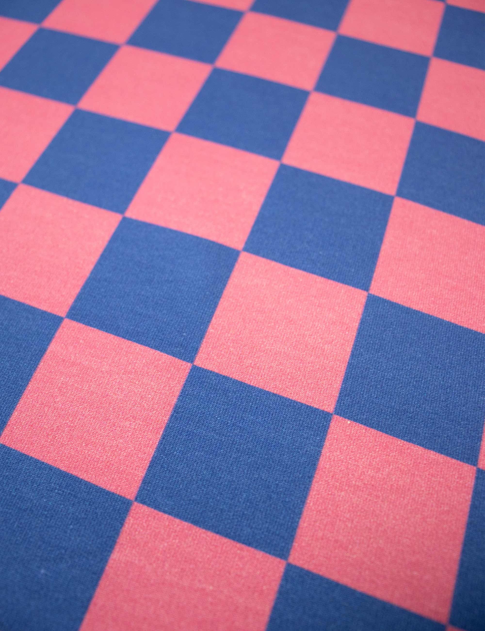 Rhino Blue & Berry Bold Check | French Terry | 170 cm breed