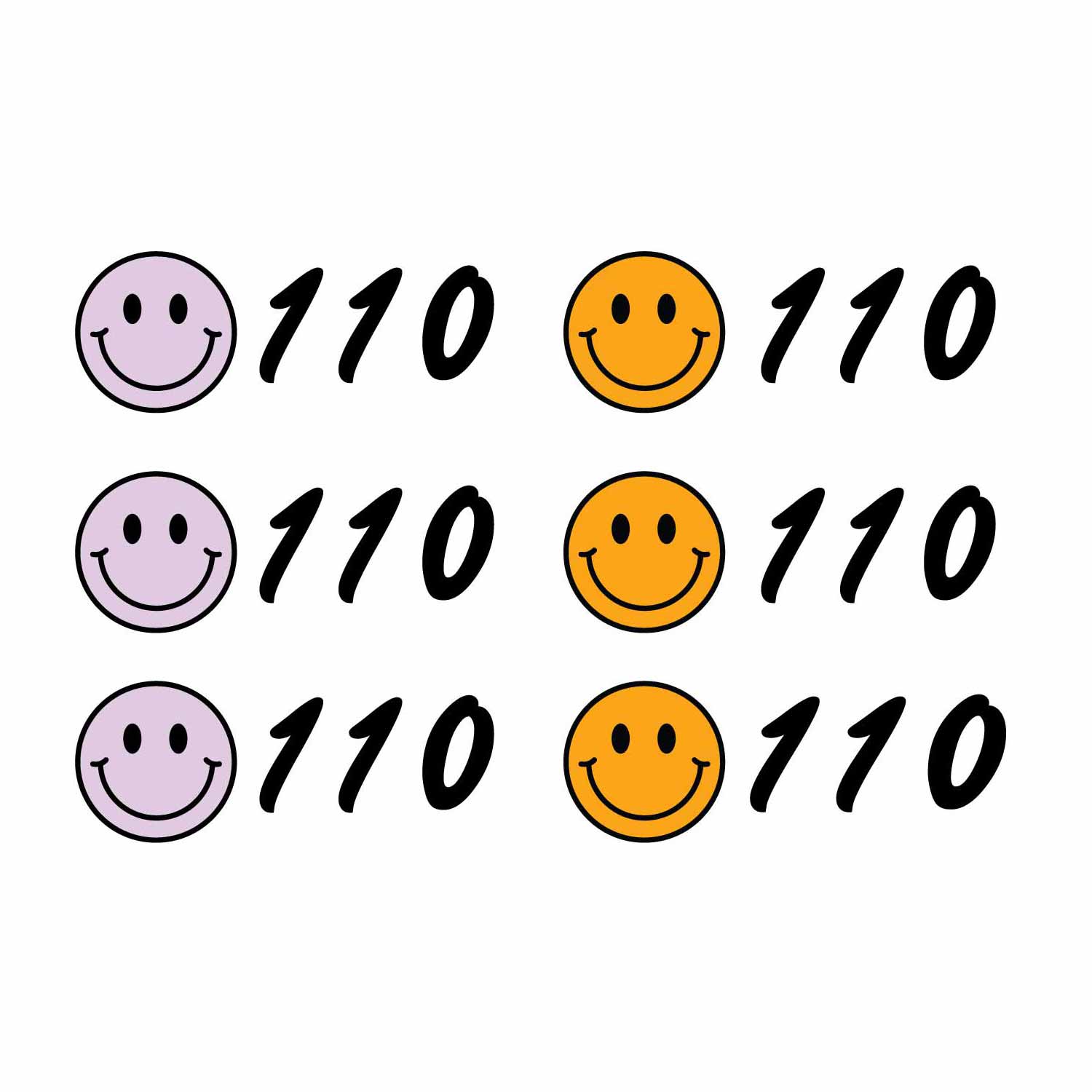 Smiley Maatlabels - Bright Autumn