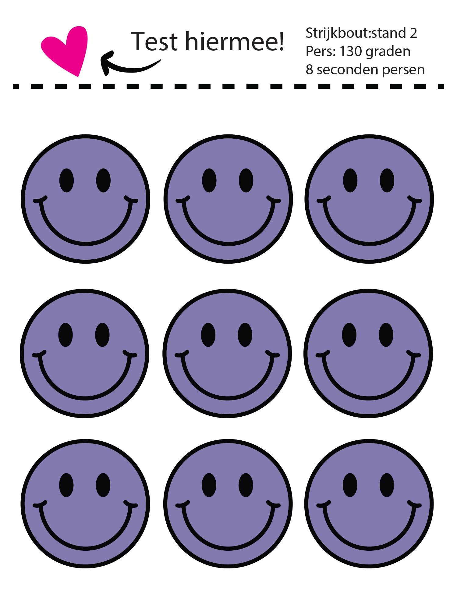 Smiley Lavender Purple | Strijklabels