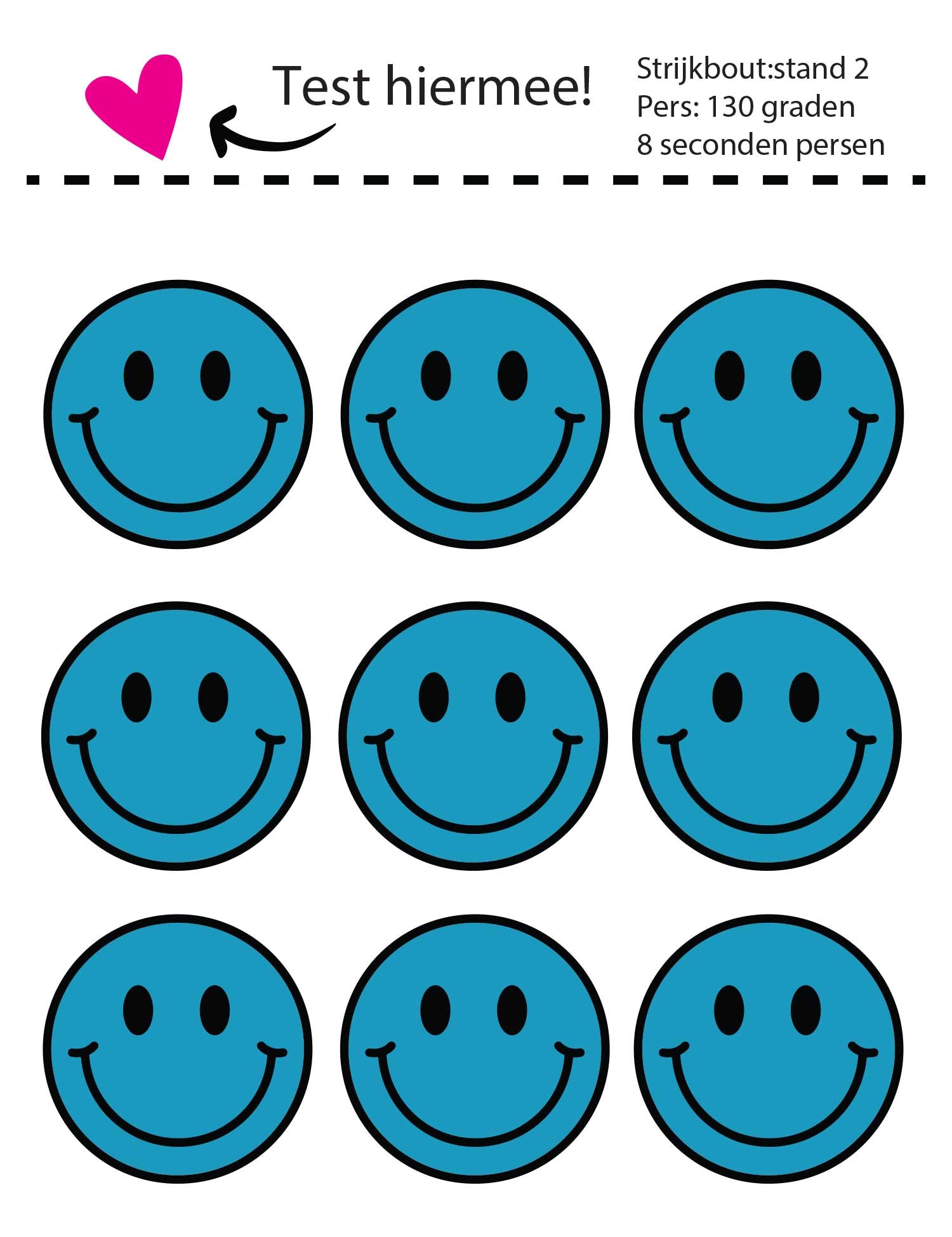 Smiley Voltage Blue | Strijklabels