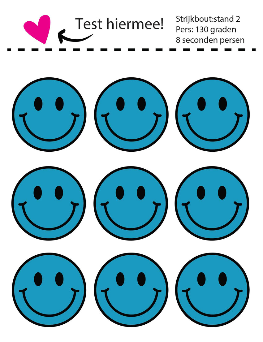 Smiley Voltage Blue – Strijklabels