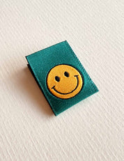 Smiley Green | Geweven naailabel