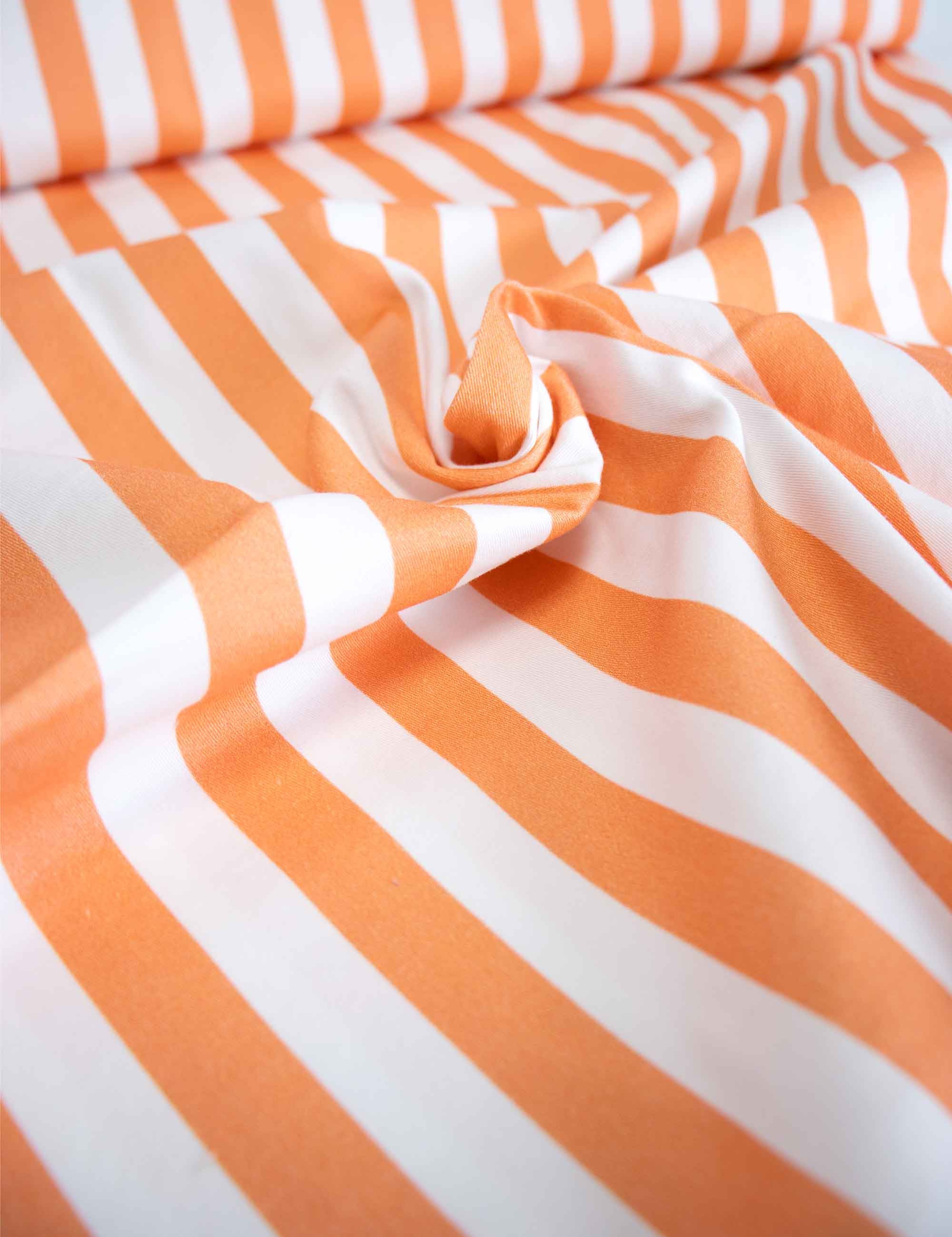 Tangerine Twist | Katoen twill stretch