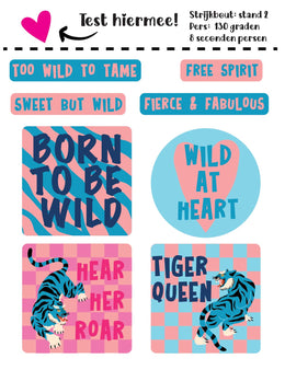 Tiger Pink - Carousel Clash – Strijklabels
