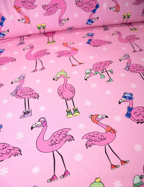 Winter Flamingo Pink Pearl | French Terry | 170 cm breit