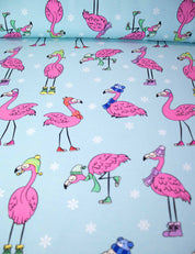 Winter Flamingo Aqua Island | French Terry | 170 cm breed