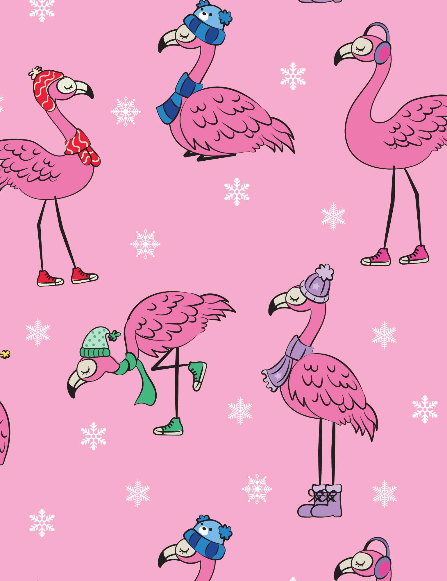 Winter Flamingo Pink Pearl | French Terry | 170 cm breed