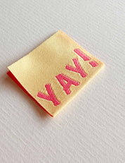 Yay! Yellow | Geweven naailabel