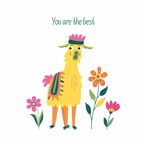 You are the best - Funny Lama | Strijktransfer