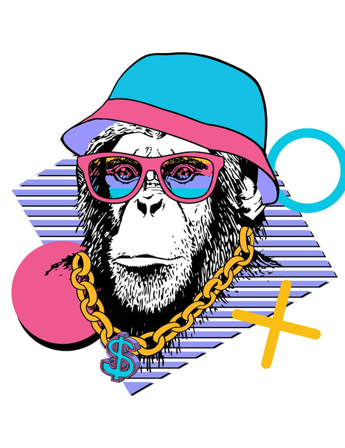 Aap - 90's Animals | Strijktransfers
