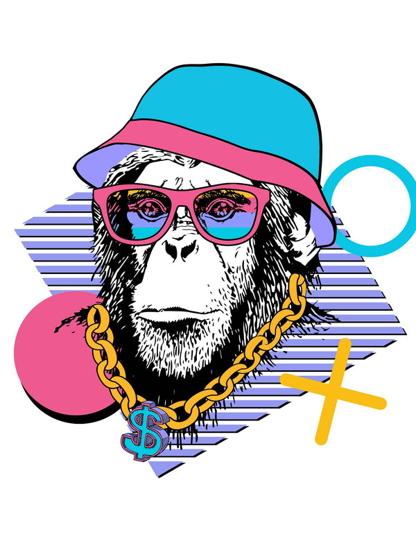Aap - 90's Animals – Strijktransfers