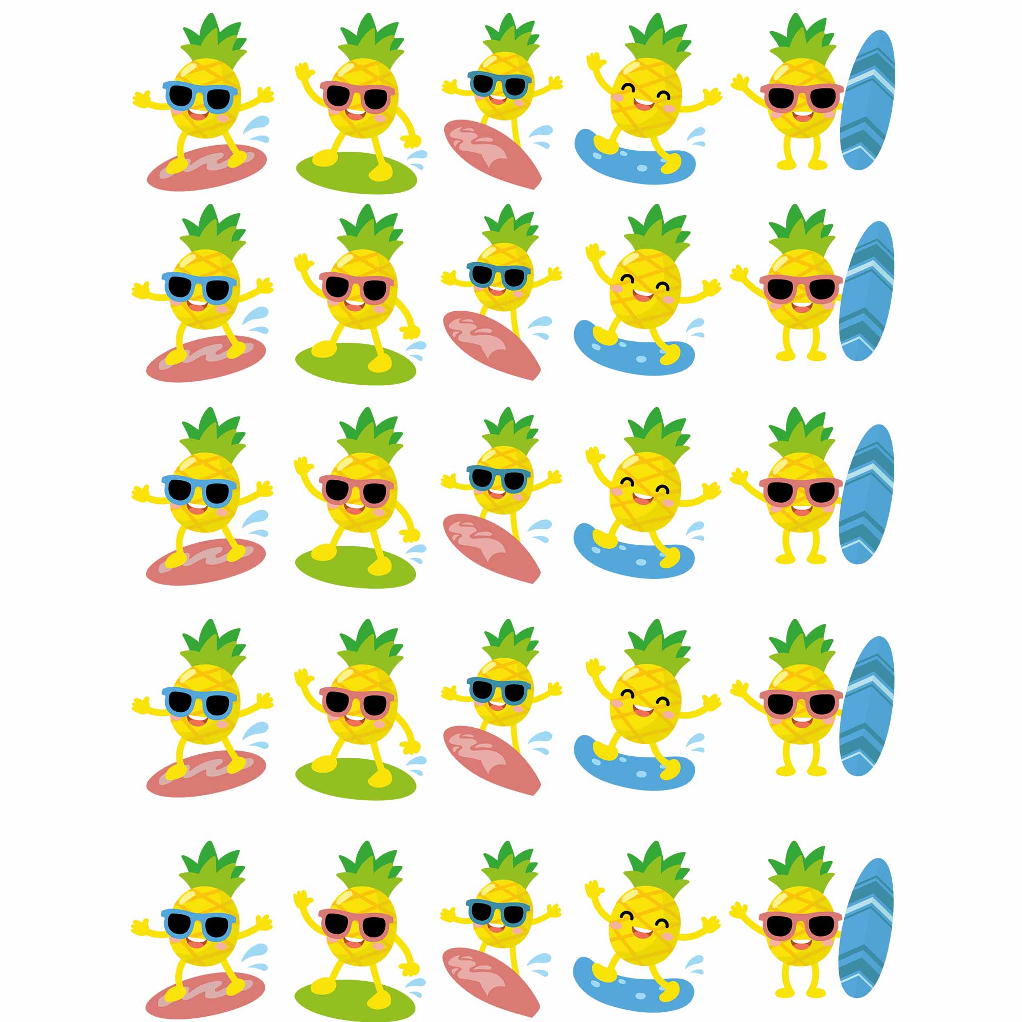 Surfing Pineapple -  Fabric Frenzy