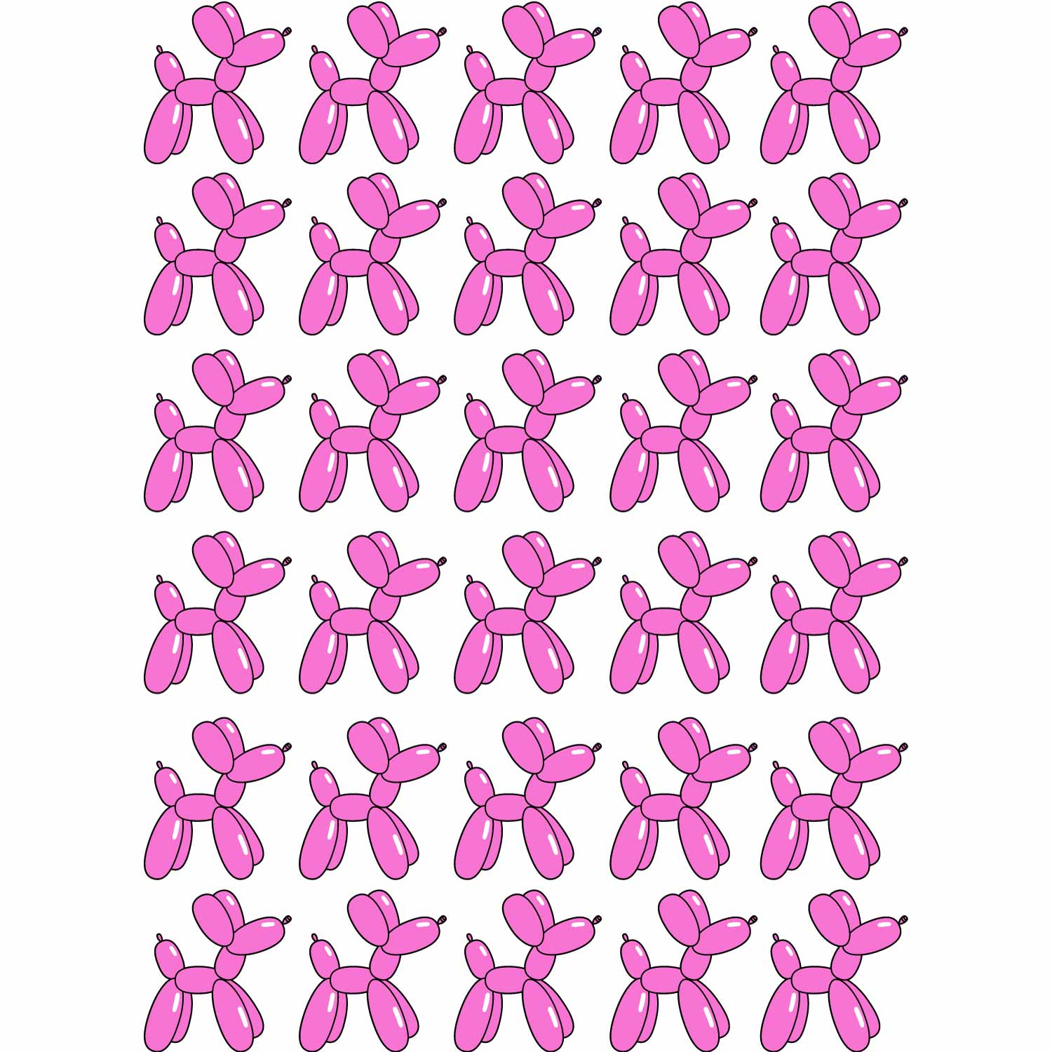 Balloon Dog Pink - Fabric Frenzy