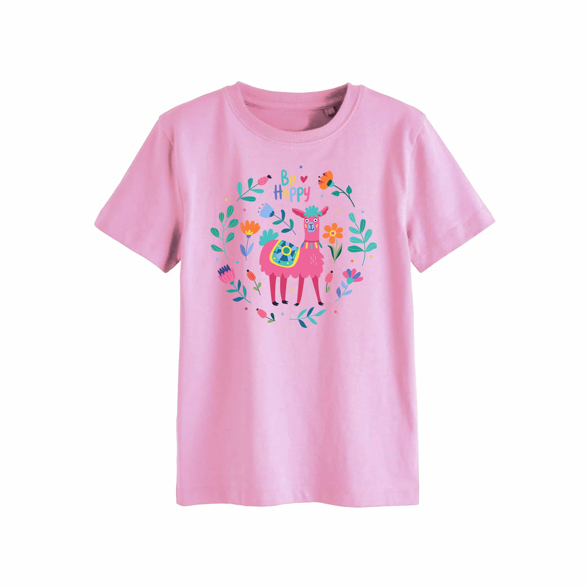 Be Happy - Funny Lama Kleding Transfer