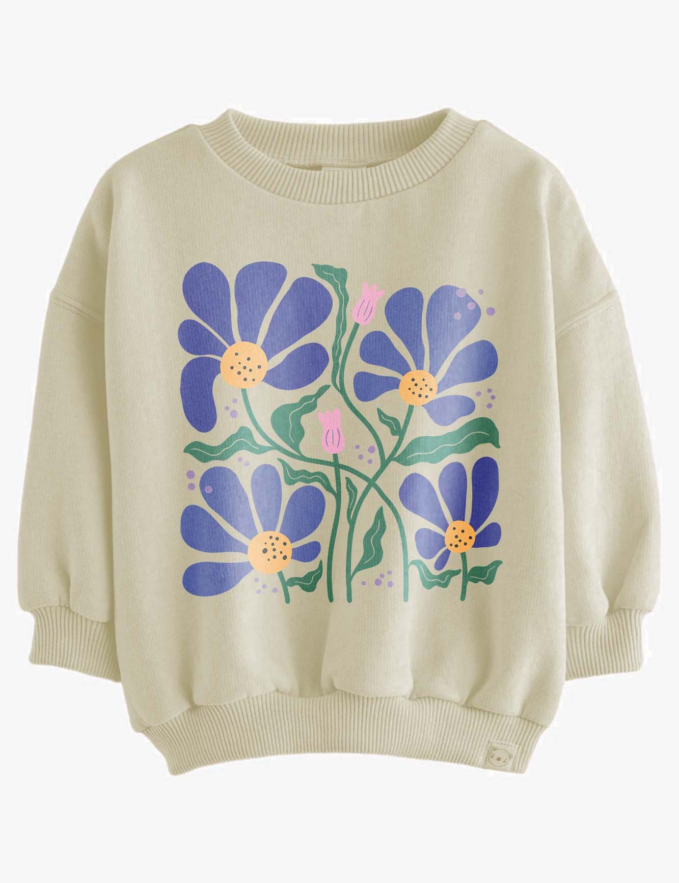 Blue Flower - Flower Kleding Transfers