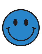 Bold Blue Smiley | Bügelbilder