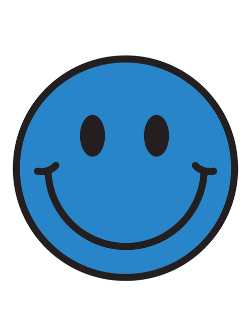 Bold Blue Smiley | Bügelbilder