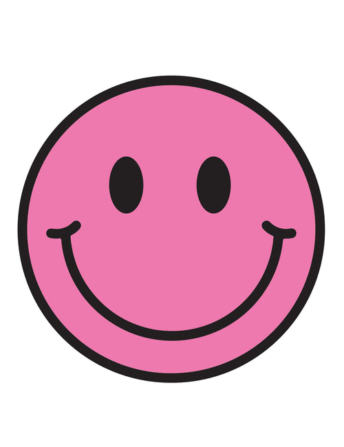 Bubble Pink Smiley | Bügelbilder