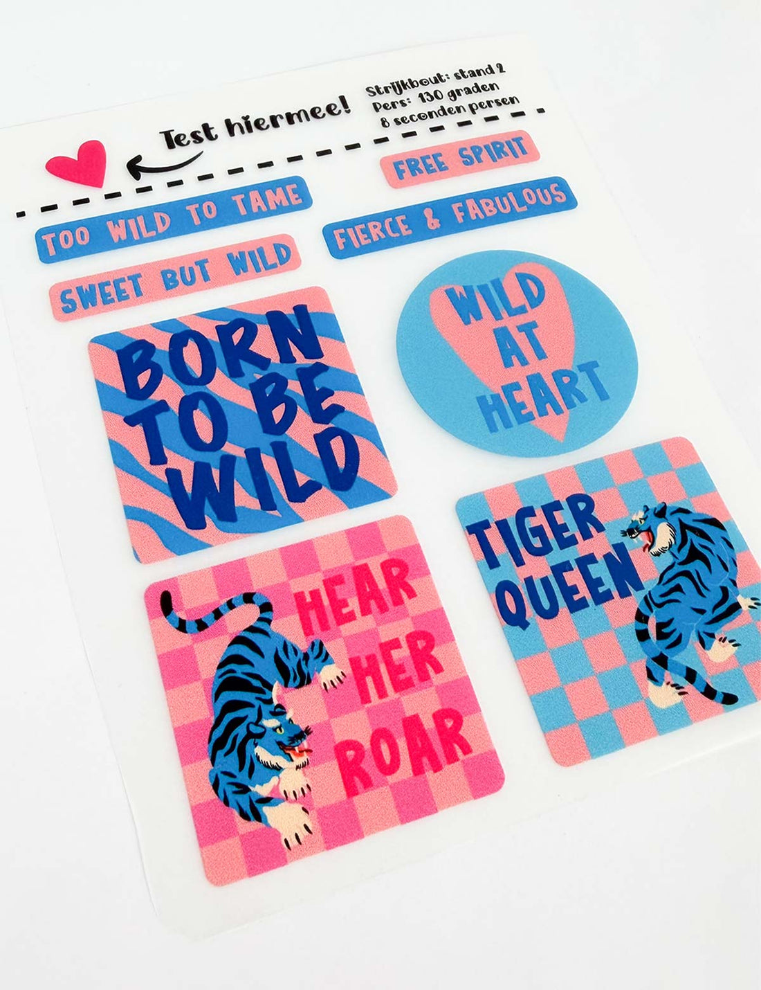 Tiger Pink - Carousel Clash – Strijklabels