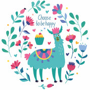 Choose to be Happy - Funny Lama Kleding Transfer