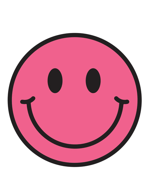 Coral Crush Smiley | Bügelbilder