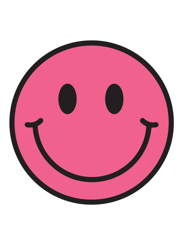 Coral Crush Smiley – Strijktransfers