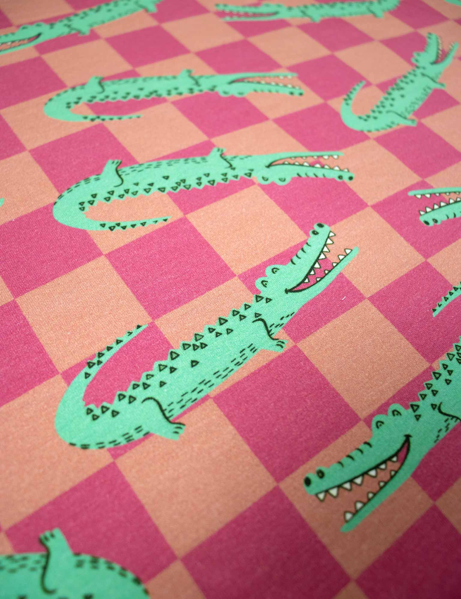 Croco Crew Berry Check | French Terry | 170 cm breed