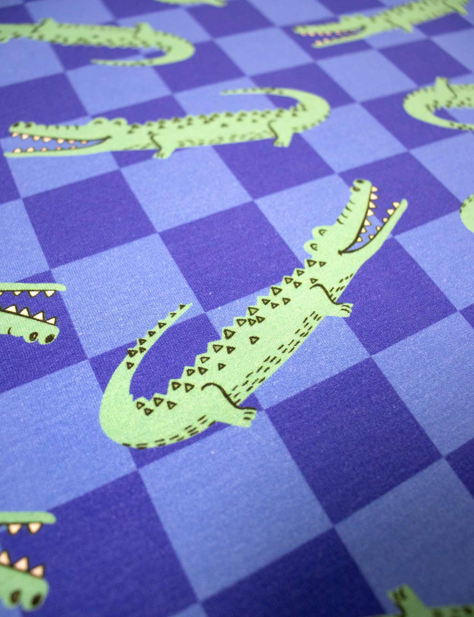 Croco Crew Blue Check | French Terry | 170 cm breed