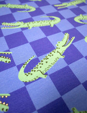Croco Crew Blue Check | French Terry | 170 cm breed