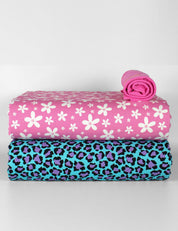 Daisy Pop Bubble Pink | Rib tricot | 125cm breed