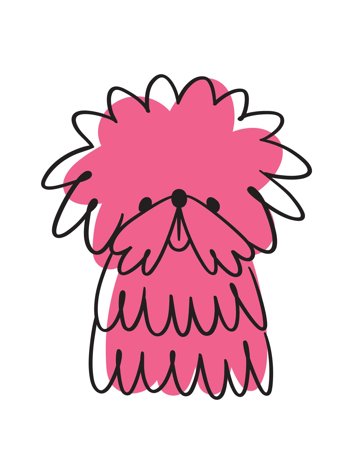 Dog Coral Crush | Strijktransfer