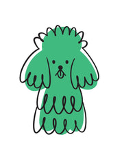 Dog Apple Pop Green | Strijktransfer