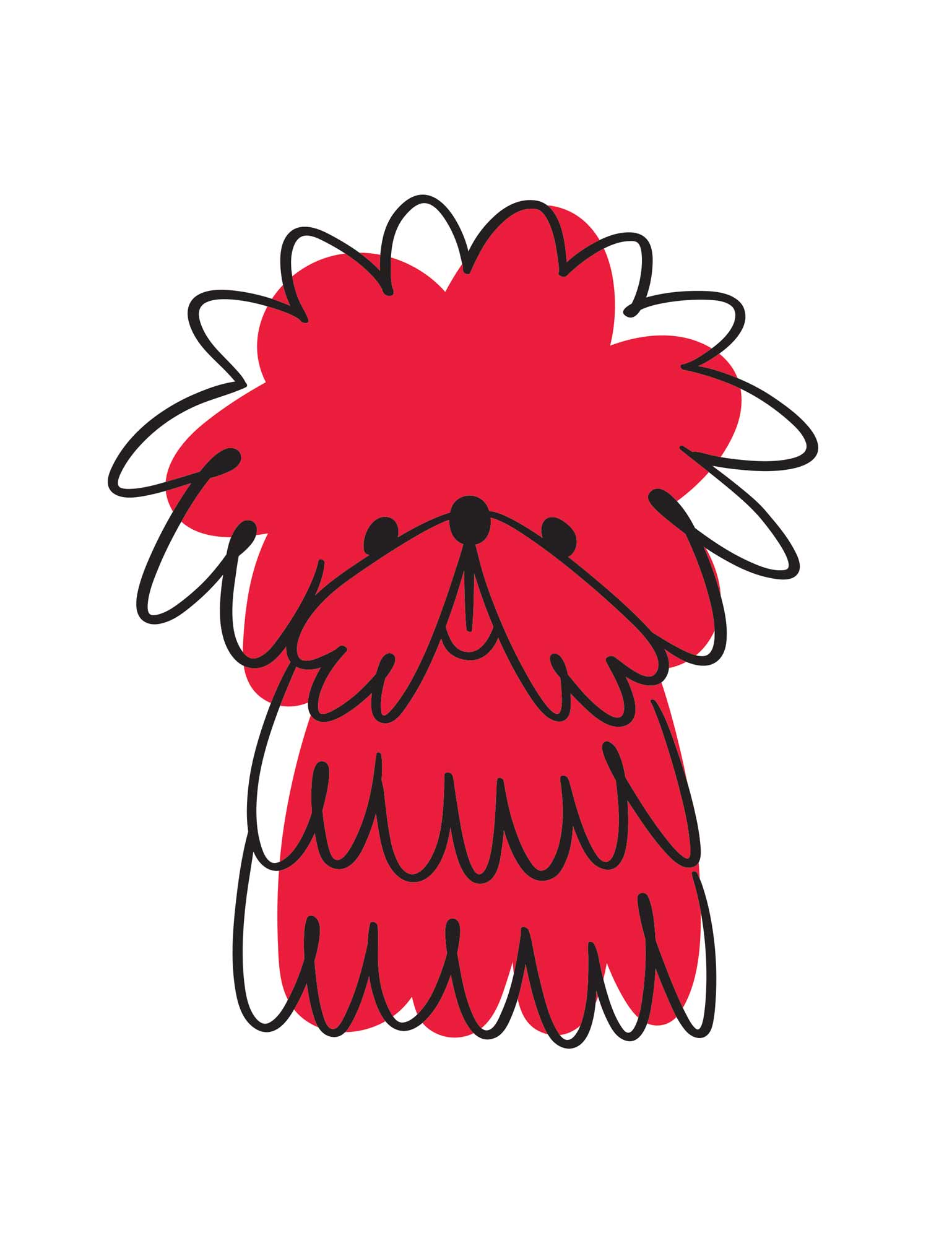 Dog Rebel Red | Strijktransfer