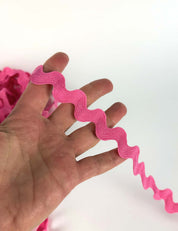 Donkerroze zigzagband 13 mm