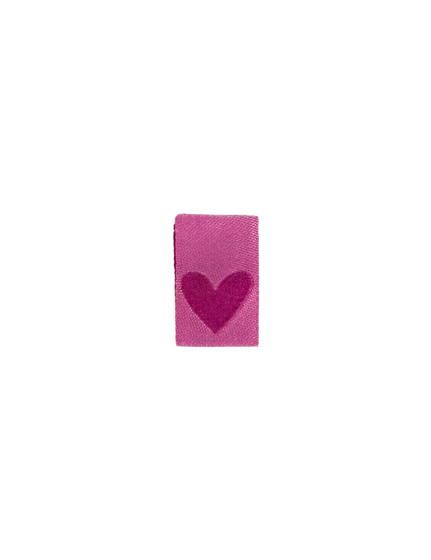 Double Heart Berry Geweven Label | Roze & Berry