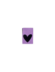 Double Heart Lilac Geweven Label | Lilac & Blue