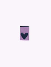 Double Heart Lilac | Geweven naailabel