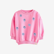 Drip Smileys Ice Blue -  Fabric Frenzy