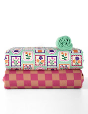 Floral Stamps Mint Vibe | Tricot | 170cm breed