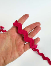 Frambozenrood zigzagband 13 mm